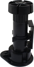 Jiozermi 4 Pack Black Plastic Cabinet Legs, Adjustable Furniture Feet by Jiozermi