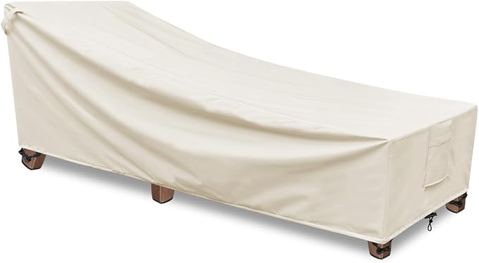 Outdoor Lounge Chair Covers Waterproof Patio Chaise Lounge Covers 600D by GoldenRaindrop