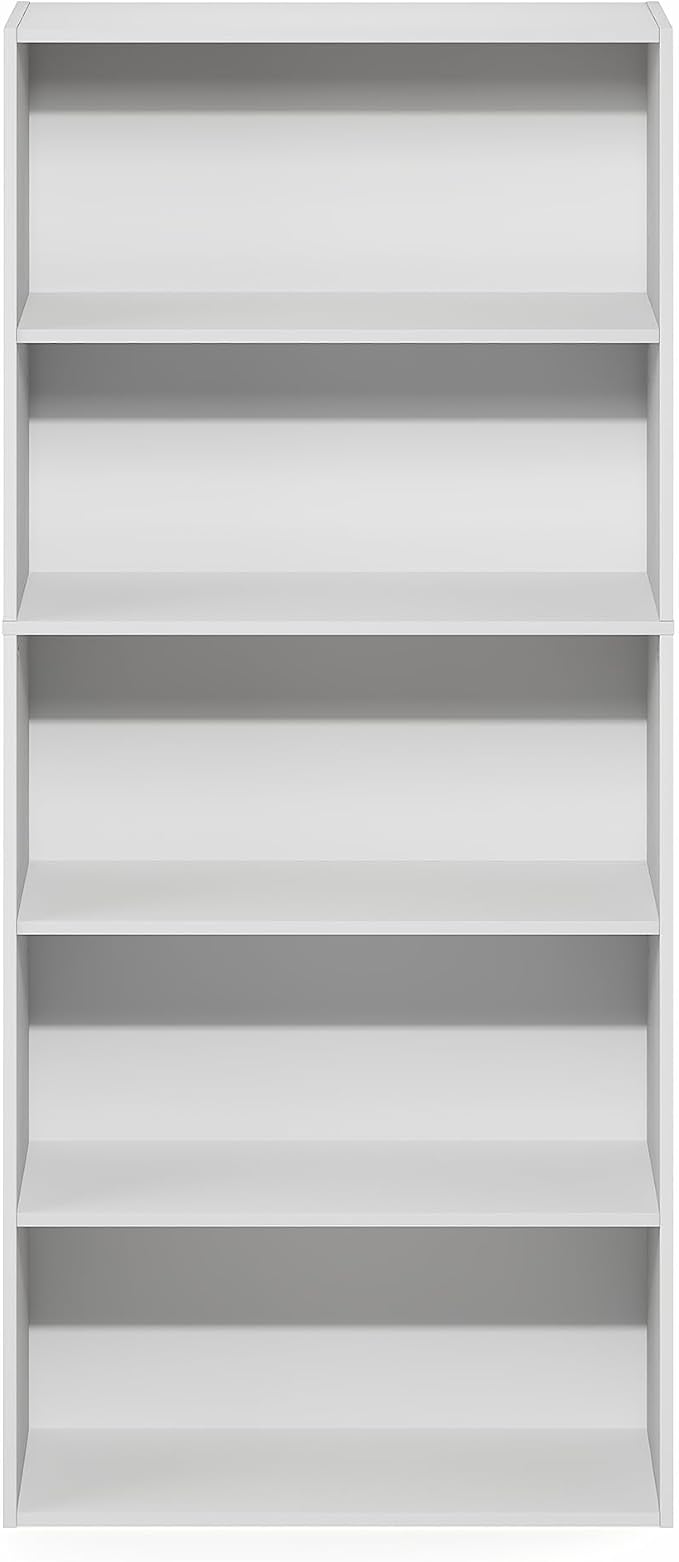 Furinno Jaya Book Shelf, 5-Tier Bookshelf, 52 Inch Tall Standing Bookcase - Image 6