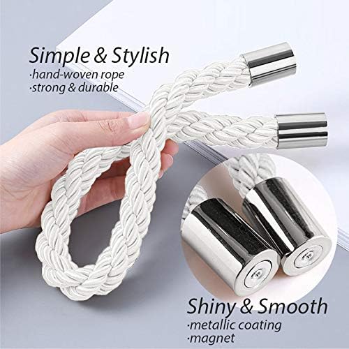 NICEEC 2 Pack Strong Magnetic Curtain Tiebacks Modern Simple Style Drape Tie - Image 3