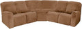 LightInTheBox 7-Piece Velvet Stretch Reclining Couch Covers 5 Seats Corner Sofa by LTLIGHTS