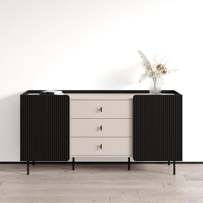 Meble Furniture Dalia 160cm x 45cm x 75cm Engineered Wood Sideboard — Cashmere by MebleFurniture