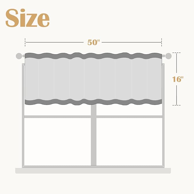 jinchan Linen Stripe Curtain Valance - Image 5