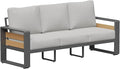 Aoxun Aluminum Outdoor Patio Furniture Set, 3 Seats Metal Sectional Patio by Aoxun