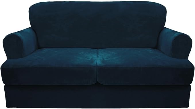 CUCRAF T Cushion Sofa Cover 3 Piece Loveseat Slipcovers, Soft Thick Velvet by CUCRAF