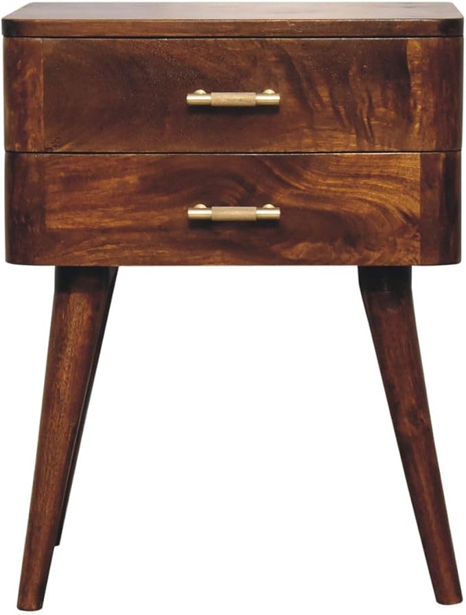 Scandinavian Design Chestnut T-Bar Nightstand - Image 3