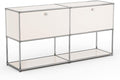 Modern Storage Cabinet White F Versatile Free-Standing Organizer by ARVORAHome