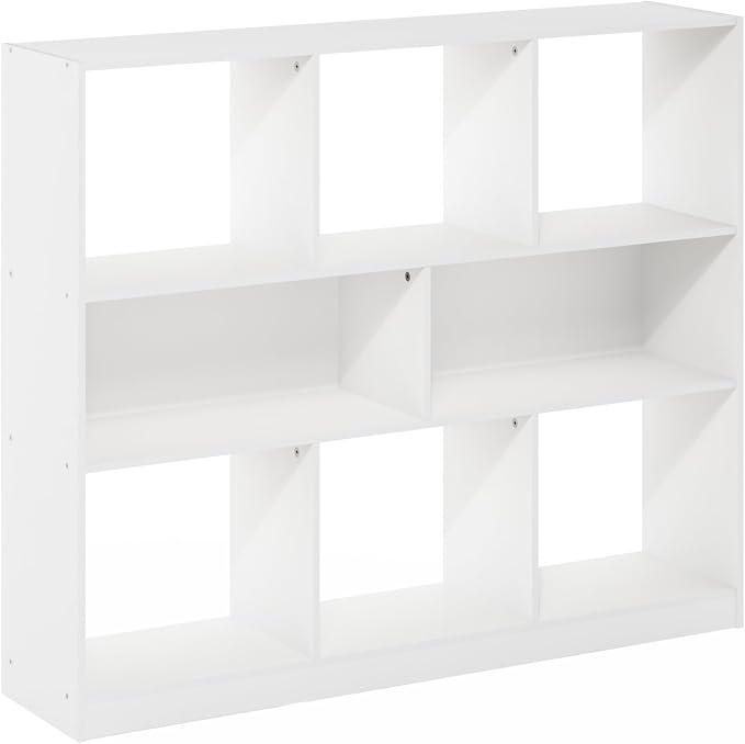 Furinno DALY Book Shelf, 8-Cube Bookshelf, Horizontal Cube Storage Organizer - Image 5