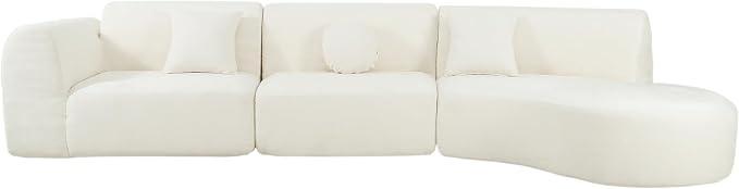 140'' Curved Sectional Sofa Sponge Couch - Image 8
