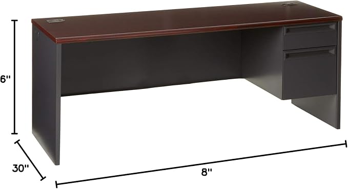HON 38856RNS 38000 72 by 24 by 29-1/2-Inch Single Right Pedestal Credenza - Image 8