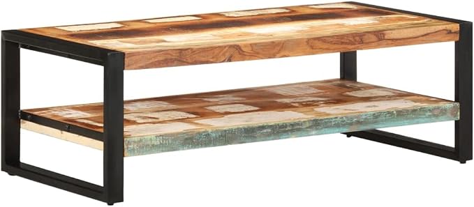 Coffee Table 47.2"x23.6"x15.7" Solid Reclaimed Wood, Side Table, Center Table - Image 8