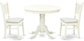 East West Furniture ANVA3-LWH-C 3 Piece Dining Table Set by EastWestFurniture