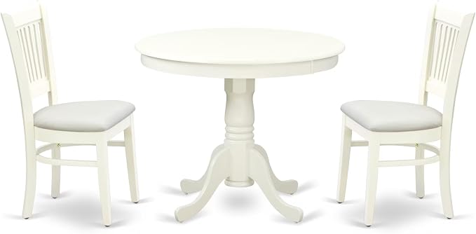 East West Furniture ANVA3-LWH-C 3 Piece Dining Table Set by EastWestFurniture