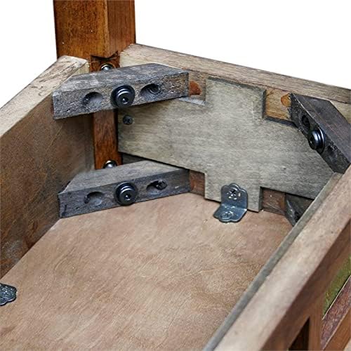 BOWERY HILL Recliner Wedge End Table in Rustic Oak - Image 4