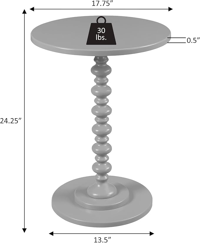 Convenience Concepts Palm Beach Spindle Table 17.75" - Image 5