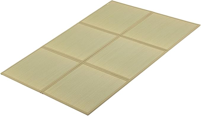FULI Japanese Tatami Mattress, Foldable Igusa Rush Grass Tatami Rug, Natural by FULI
