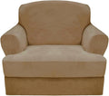CUCRAF T Cushion Sofa Cover 2 Piece Armchair Slipcovers, Soft Thick Velvet by CUCRAF