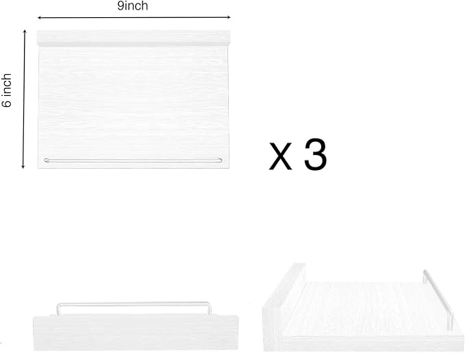 RYOFOBETTO Small Floating Shelf, 6 X 9 Inches Farmhouse Wall Shelves - Image 3