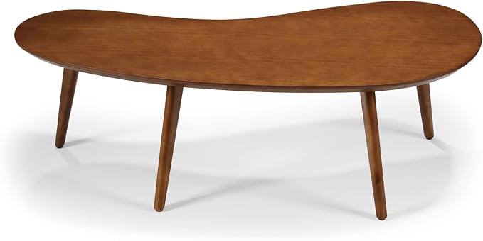 Mid Century Modern Abstract Shaped Coffee Table/Solid Wood/White Finish - Image 8