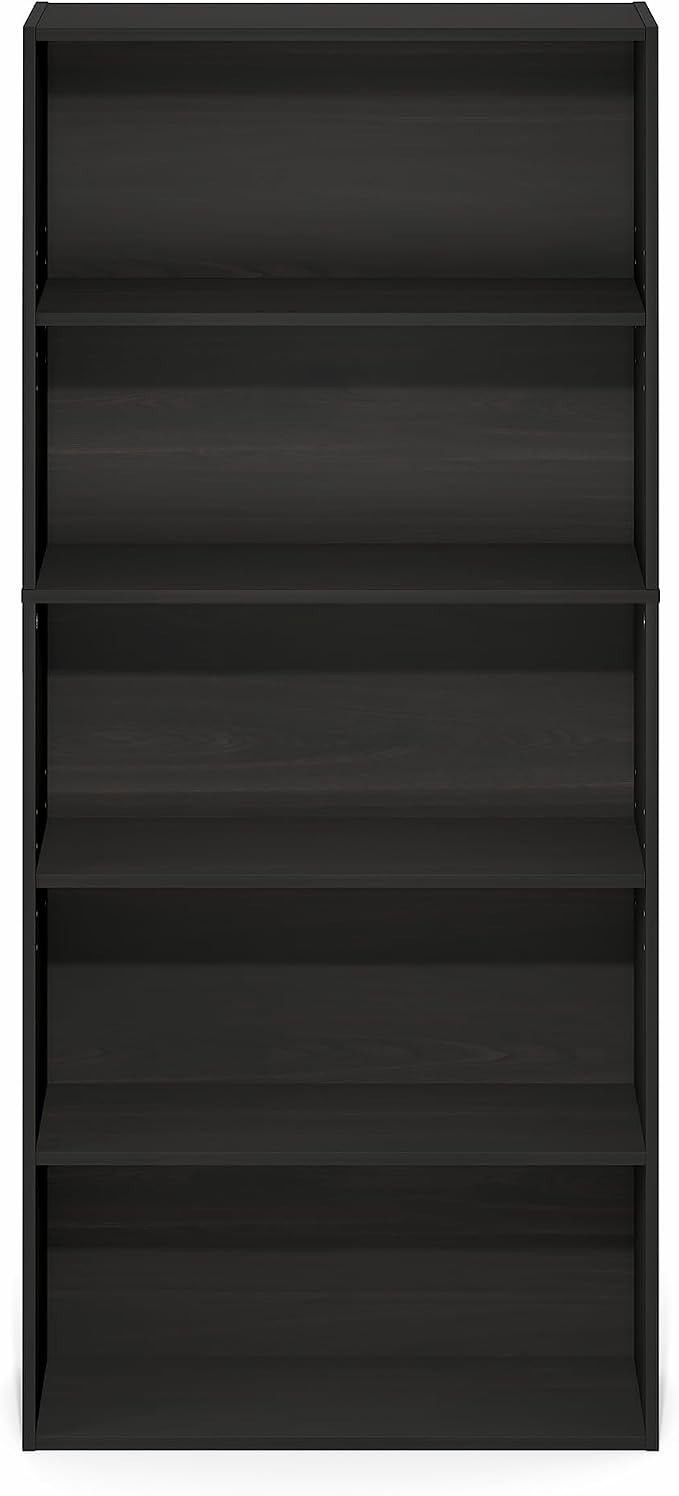 Furinno Jaya Book Shelf, 5-Tier Bookshelf, 52 Inch Tall Standing Bookcase - Image 6