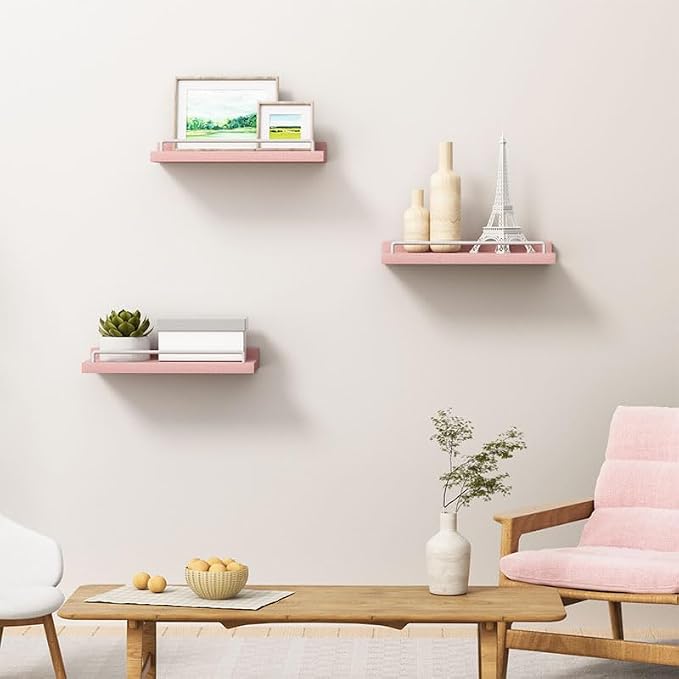 RYOFOBETTO Small Floating Shelf, 6X9 Inches Farmhouse Wall Shelves - Image 5