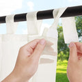 RYB HOME Detachable Sticky Tab Top Outdoor Curtain Sheer by RYBHOME