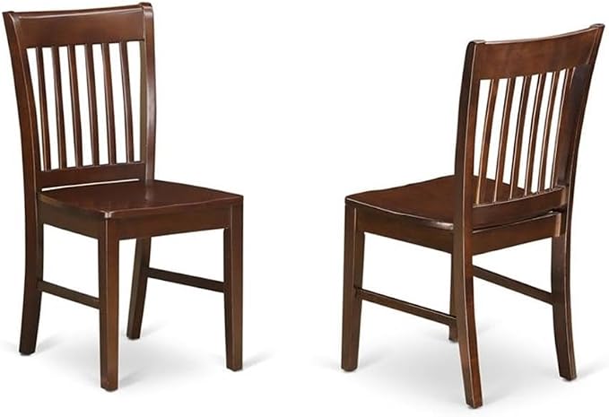 East West Furniture NDNO5-MAH-W 5 Piece Dining Room Table Set Includes a - Image 4