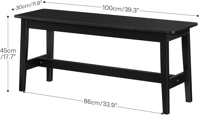 HOOBRO 39.3'' Bamboo Dining Bench, Farmhouse Kitchen Table Bench, Kitchen & - Image 3