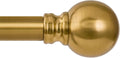 Modern Gold Curtain Rods for Windows 66 to 120 Inch Long Heavy Duty Brass by Unknown