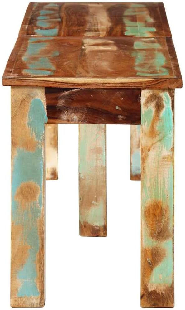 vidaXL Bench 160x35x46 cm Solid Reclaimed Wood - Image 7
