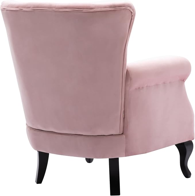 Mid Century Modern Accent Chair Upholstered Armchair Comfy Velvet Fabric Single - Image 8
