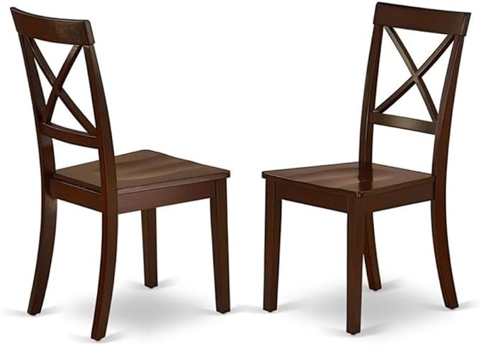 East West Furniture BOC-MAH-W Boston Dining Chairs by EastWestFurniture