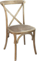 EMMA + OLIVER Natural with White Grain X-Back Chair by EMMAOLIVER