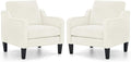 VINGLI Mid Century Modern Accent Chairs Set of 2, Comfy Armchair Chenille Sofa by VINGLI