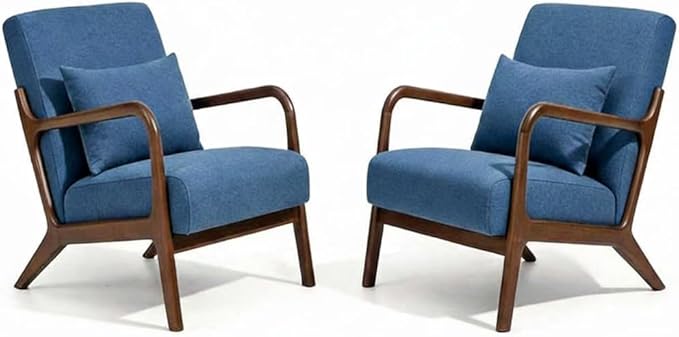 Set of 2 Mid Century Modern Accent Chair by Unknown