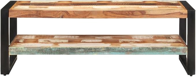 Coffee Table 47.2"x23.6"x15.7" Solid Reclaimed Wood, Side Table, Center Table - Image 3
