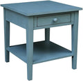IC INTERNATIONAL CONCEPTS Spencer Blue Wood End Table by InternationalConcepts