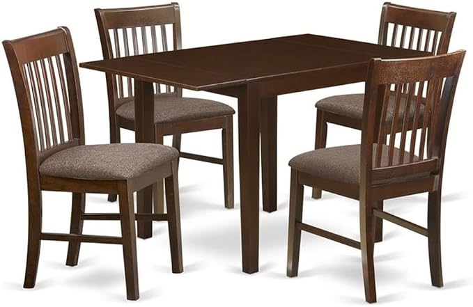East West Furniture NDNO5-MAH-C 5 Piece Kitchen Table Set by EastWestFurniture