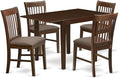 East West Furniture NDNO5-MAH-C 5 Piece Kitchen Table Set by EastWestFurniture