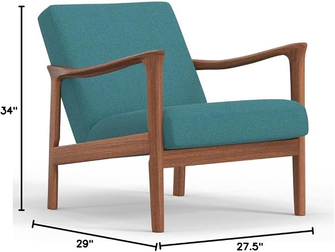 Alpine Furniture Zephyr Lounge Chair in Turquoise - Image 3