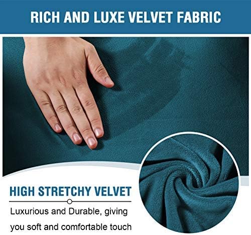 H.VERSAILTEX Velvet Stretch Recliner Couch Covers 4-Pieces Style Recliner Chair - Image 3
