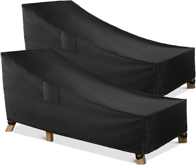 WLEAFJ Chaise Lounge Covers Outdoor Patio Lounge Chair Covers, Heavy Duty by WLEAFJ