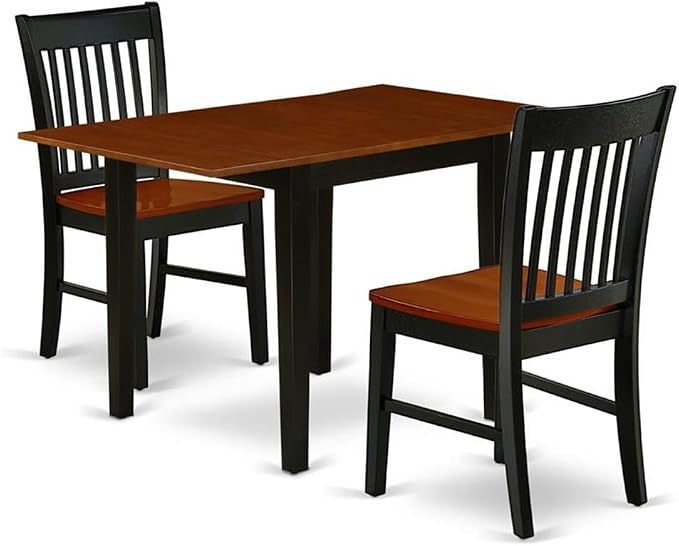 East West Furniture NDNO3-BCH-W 3 Piece Dinette Set by EastWestFurniture