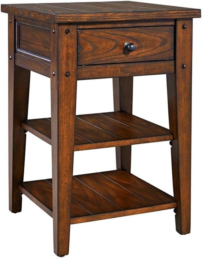 Pemberly Row Transitional Wood Chair Side Table, 26 in H x 18 in W x 18 in D by PEMBERLYROW