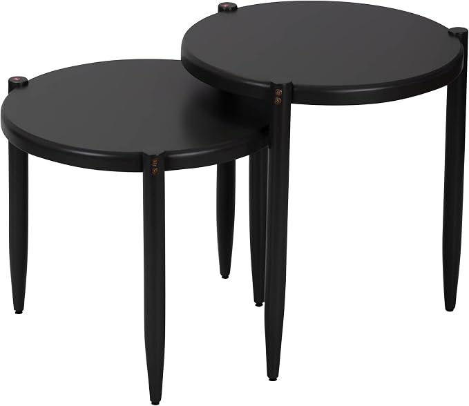 Leick Home Redonda Bay Side Tables 2 Pack, Urbane Bronze, Small Table 21.6 in H by LeickFurniture