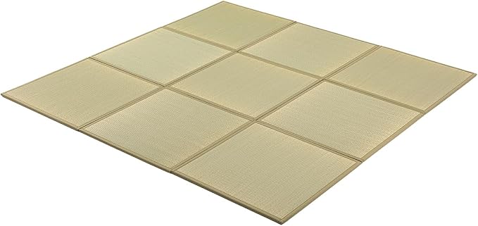 FULI Japanese Square Tatami Rug, Lightweight Igusa Mat, Made in Japan by FULI
