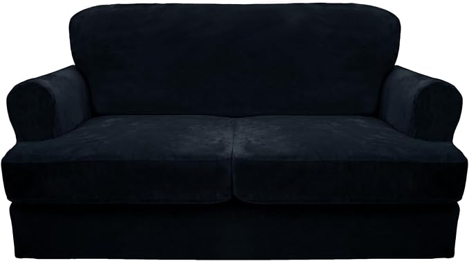 CUCRAF T Cushion Sofa Cover 3 Piece Loveseat Slipcovers, Soft Thick Velvet by CUCRAF