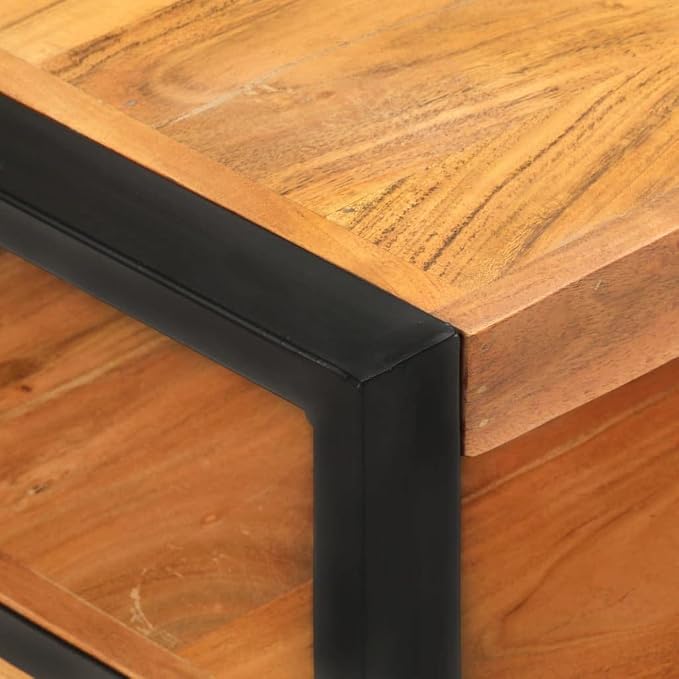 Coffee Table 47.2"x23.6"x15.7" Solid Acacia Wood, End Tables, Living Table - Image 4