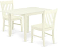 East West Furniture NDNO3-LWH-W 3 Piece Dining Room Table Set Contains a by EastWestFurniture