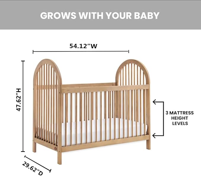 Soho Baby Everlee Convertible Island Crib, Honey Wood - Image 4